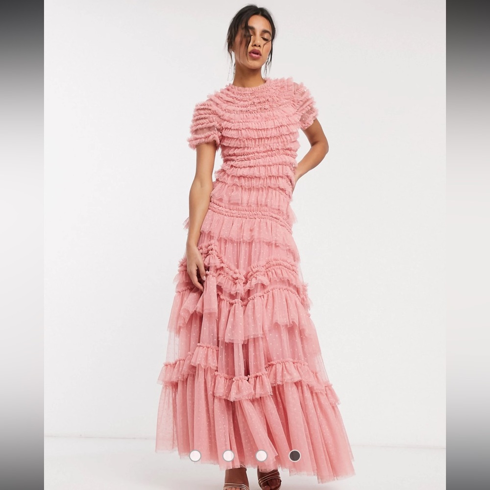 Needle and Thread Wild Rose Ruffle Gown US4 UK8 EU36